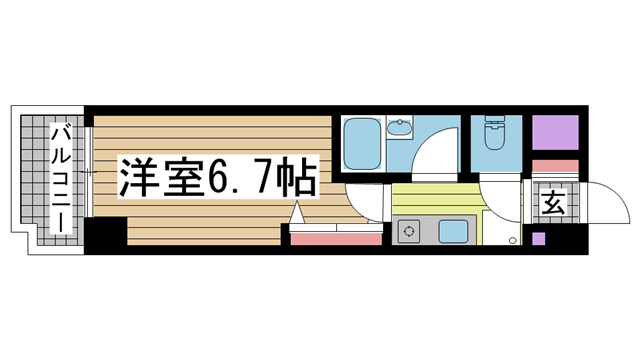 神戸市中央区磯辺通(JR東海道本線(近畿)三ノ宮)のマンション賃貸物件 間取画像