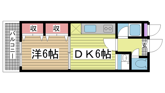 神戸市北区鈴蘭台北町(神戸電鉄粟生線鈴蘭台)のマンション賃貸物件 間取画像