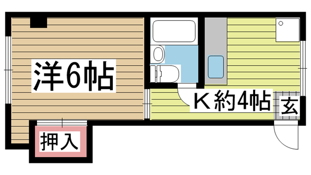神戸市中央区割塚通(阪急神戸線春日野道)のマンション賃貸物件 間取画像
