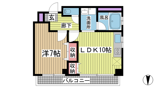 神戸市中央区元町通(JR東海道本線(近畿)元町)のマンション賃貸物件 間取画像