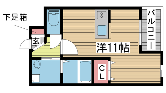 神戸市中央区北長狭通(神戸高速線西元町)のマンション賃貸物件 間取画像
