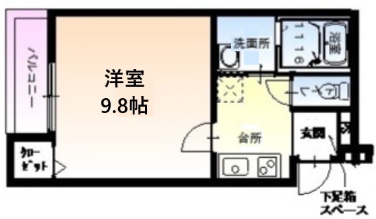 神戸市兵庫区小河通(JR山陽本線兵庫)のアパート賃貸物件 間取画像