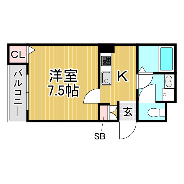神戸市須磨区北町(山陽電鉄線月見山)のアパート賃貸物件 間取画像