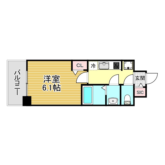 神戸市長田区二番町(神戸高速線高速長田)のマンション賃貸物件 間取画像
