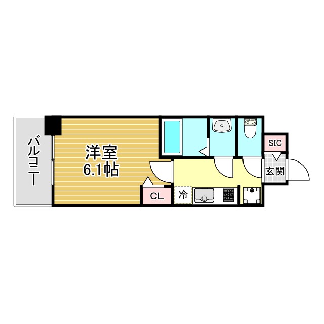 神戸市長田区二番町(神戸高速線高速長田)のマンション賃貸物件 間取画像