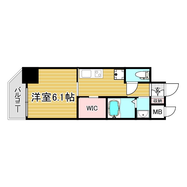 神戸市中央区二宮町(JR東海道本線(近畿)三ノ宮)のマンション賃貸物件 間取画像