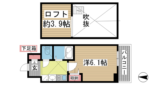 神戸市中央区下山手通(JR東海道本線(近畿)元町)のマンション賃貸物件 間取画像