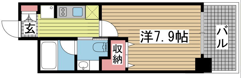神戸市中央区中山手通(JR東海道本線(近畿)元町)のマンション賃貸物件 間取画像