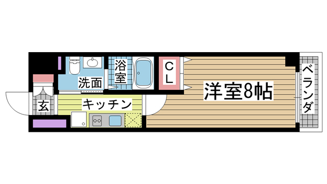 神戸市須磨区衣掛町(JR山陽本線須磨海浜公園)のマンション賃貸物件 間取画像
