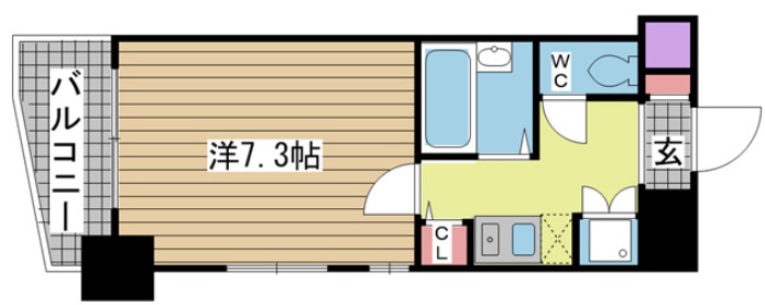神戸市中央区元町通(JR東海道本線(近畿)神戸)のマンション賃貸物件 間取画像