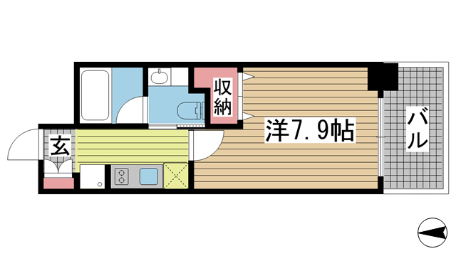 神戸市中央区中山手通(JR東海道本線(近畿)元町)のマンション賃貸物件 間取画像
