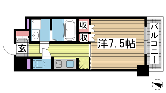 神戸市中央区栄町通(神戸市営地下鉄海岸線みなと元町)のマンション賃貸物件 間取画像