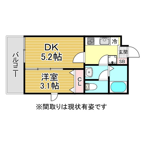 神戸市東灘区青木(阪神本線青木)のマンション賃貸物件 間取画像