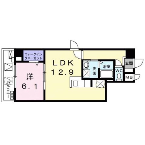 尼崎市三反田町(JR東海道本線(近畿)立花)のマンション賃貸物件 間取画像