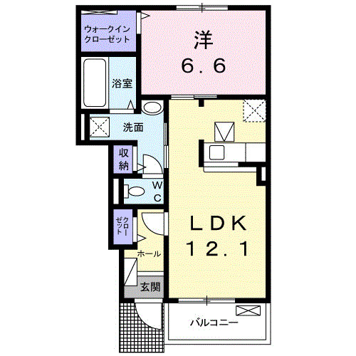 明石市大久保町西島(山陽電鉄線西江井ヶ島)のアパート賃貸物件 間取画像
