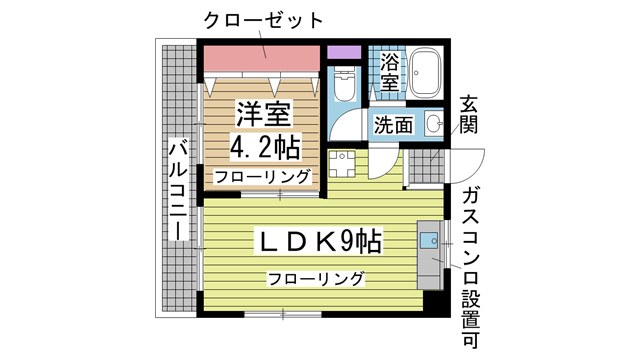 神戸市須磨区戸政町(JR山陽本線須磨海浜公園)のマンション賃貸物件 間取画像