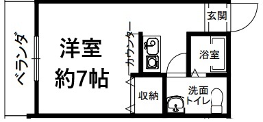 神戸市灘区城内通(JR東海道本線(近畿)灘)のアパート賃貸物件 間取画像