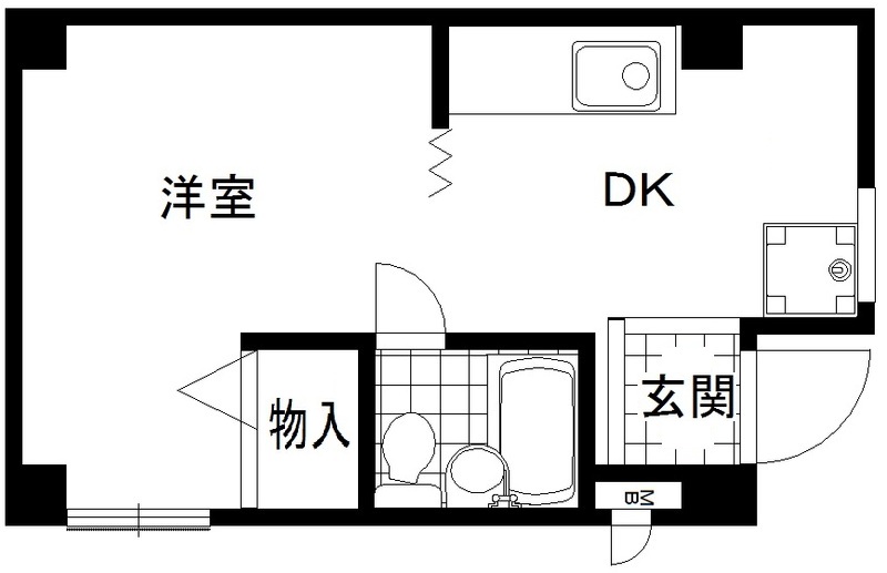 神戸市中央区楠町(JR東海道本線(近畿)神戸)のマンション賃貸物件 間取画像