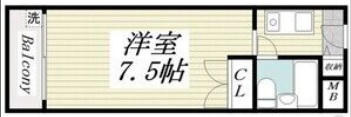 神戸市灘区烏帽子町(JR東海道本線(近畿)六甲道)のマンション賃貸物件 間取画像