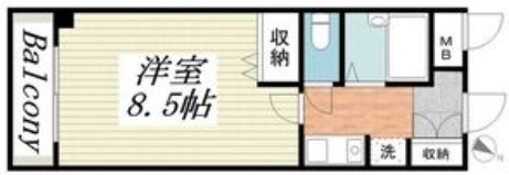 神戸市灘区篠原中町(阪急神戸線六甲)のマンション賃貸物件 間取画像