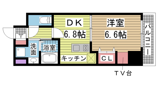 神戸市中央区加納町(JR東海道本線(近畿)三ノ宮)のマンション賃貸物件 間取画像