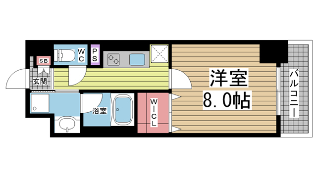 神戸市東灘区御影塚町(阪神本線新在家)のマンション賃貸物件 間取画像
