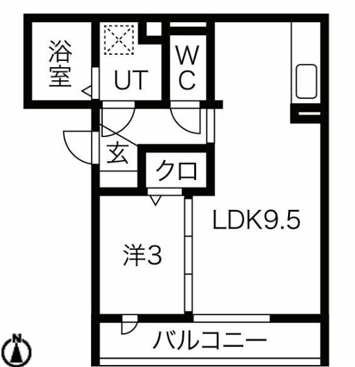 神戸市灘区千旦通(JR東海道本線(近畿)六甲道)のアパート賃貸物件 間取画像