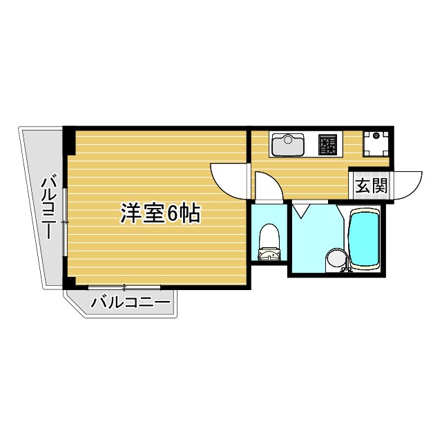 神戸市中央区上筒井通(阪急神戸線春日野道)のマンション賃貸物件 間取画像