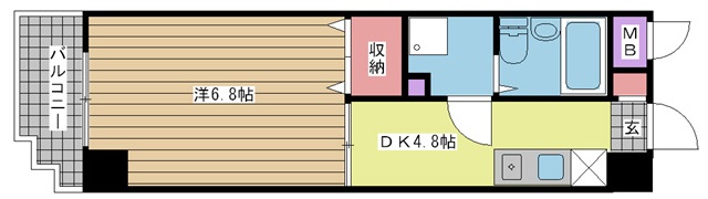 神戸市中央区下山手通(JR東海道本線(近畿)元町)のマンション賃貸物件 間取画像
