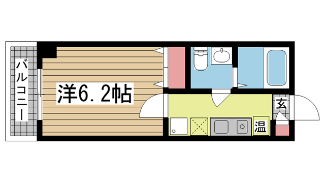 神戸市東灘区御影中町(JR東海道本線(近畿)住吉)のマンション賃貸物件 間取画像
