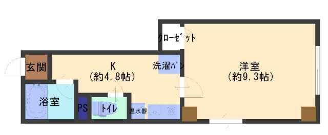 神戸市中央区多聞通(JR東海道本線(近畿)神戸)のマンション賃貸物件 間取画像
