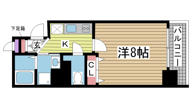 神戸市中央区御幸通(JR東海道本線(近畿)三ノ宮)のマンション賃貸物件 間取画像