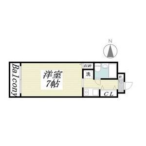 神戸市灘区浜田町(JR東海道本線(近畿)六甲道)のマンション賃貸物件 間取画像