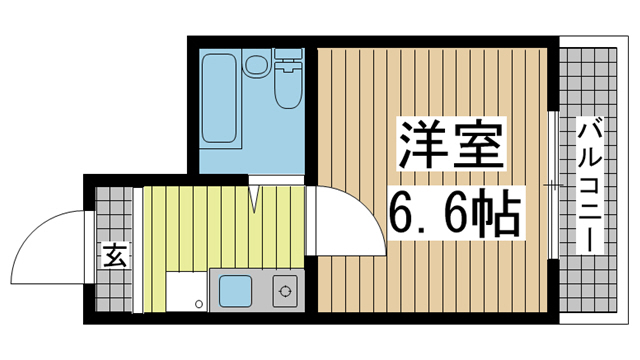 神戸市中央区二宮町(JR東海道本線(近畿)三ノ宮)のマンション賃貸物件 間取画像