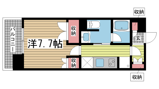 神戸市中央区海岸通(JR東海道本線(近畿)元町)のマンション賃貸物件 間取画像