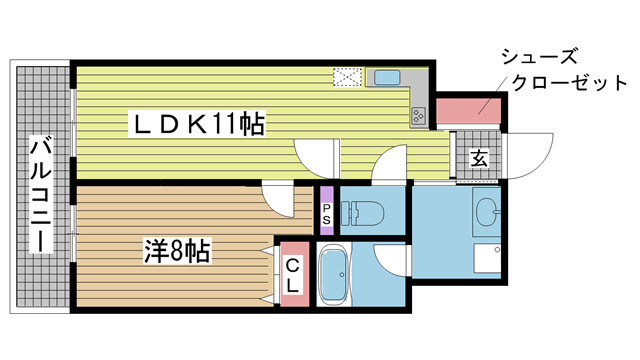 神戸市中央区下山手通(JR東海道本線(近畿)元町)のマンション賃貸物件 間取画像