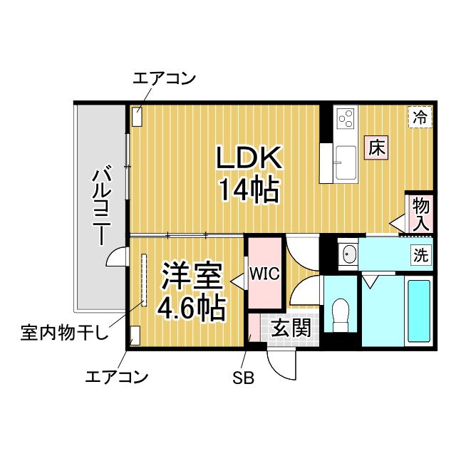 神戸市須磨区大池町(JR山陽本線鷹取)のアパート賃貸物件 間取画像