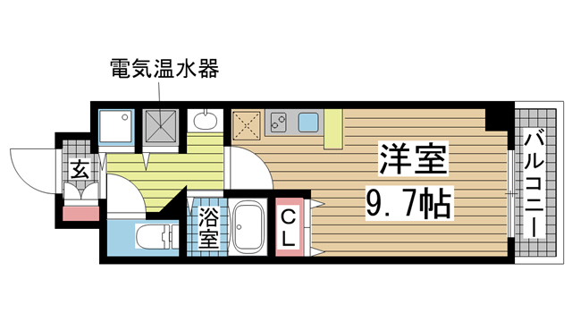 神戸市中央区磯辺通(JR東海道本線(近畿)三ノ宮)のマンション賃貸物件 間取画像