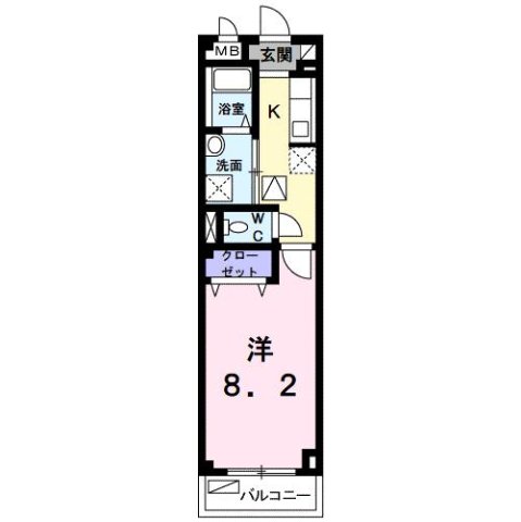 尼崎市三反田町(JR東海道本線(近畿)立花)のアパート賃貸物件 間取画像