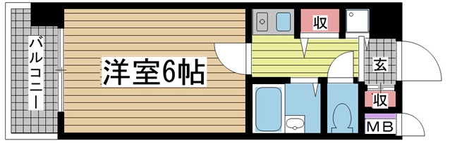 神戸市中央区二宮町(JR東海道本線(近畿)三ノ宮)のマンション賃貸物件 間取画像