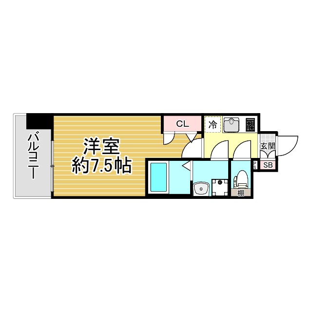 神戸市兵庫区東山町(神戸電鉄有馬線湊川)のマンション賃貸物件 間取画像