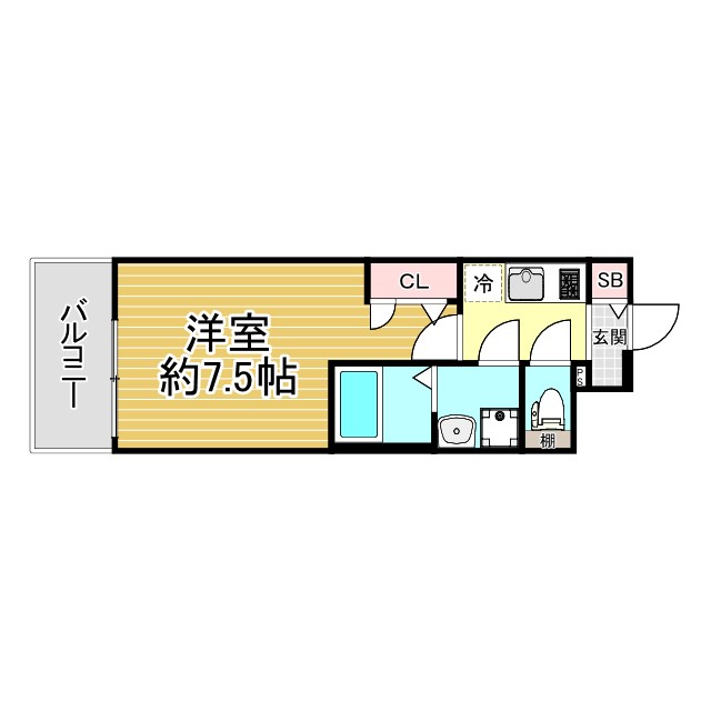 神戸市兵庫区東山町(神戸電鉄有馬線湊川)のマンション賃貸物件 間取画像