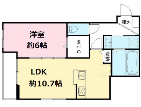 神戸市中央区神若通(阪急神戸線春日野道)のアパート賃貸物件 間取画像