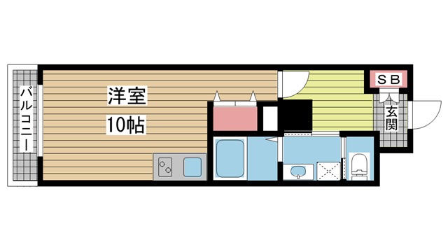 神戸市長田区神楽町(JR山陽本線新長田)のマンション賃貸物件 間取画像