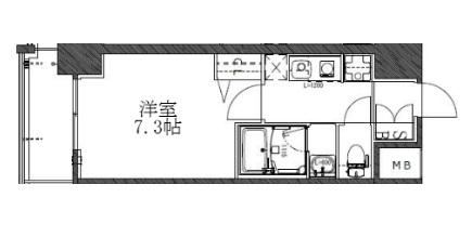 神戸市中央区磯辺通(JR東海道本線(近畿)三ノ宮)のマンション賃貸物件 間取画像