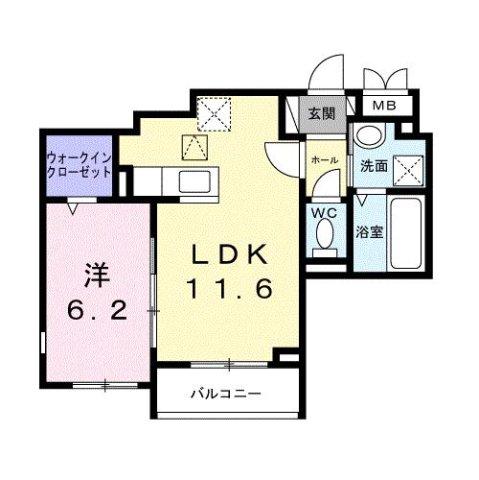神戸市灘区新在家南町(阪神本線大石)のアパート賃貸物件 間取画像
