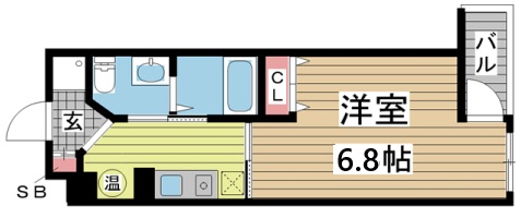 神戸市中央区加納町(JR東海道本線(近畿)三ノ宮)のマンション賃貸物件 間取画像