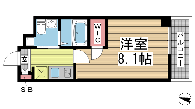 神戸市中央区海岸通(JR東海道本線(近畿)元町)のマンション賃貸物件 間取画像
