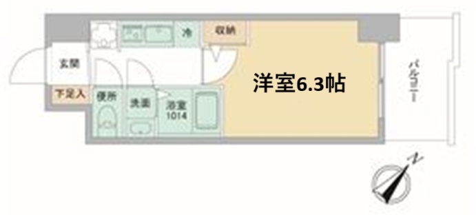神戸市兵庫区中道通(神戸高速線新開地)のマンション賃貸物件 間取画像