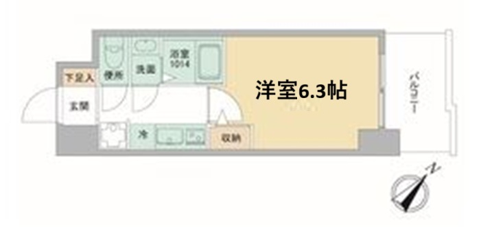 神戸市兵庫区中道通(神戸高速線新開地)のマンション賃貸物件 間取画像